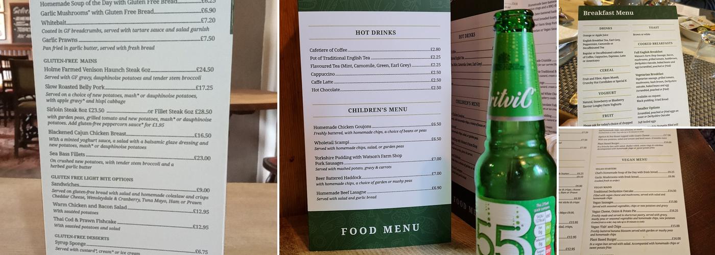 The Cheshire Cheese Inn Menu