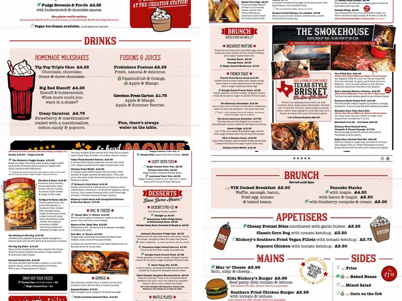 Hickory's Menu