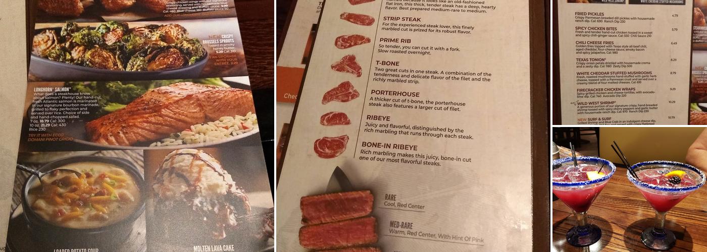 LongHorn Steakhouse Menu