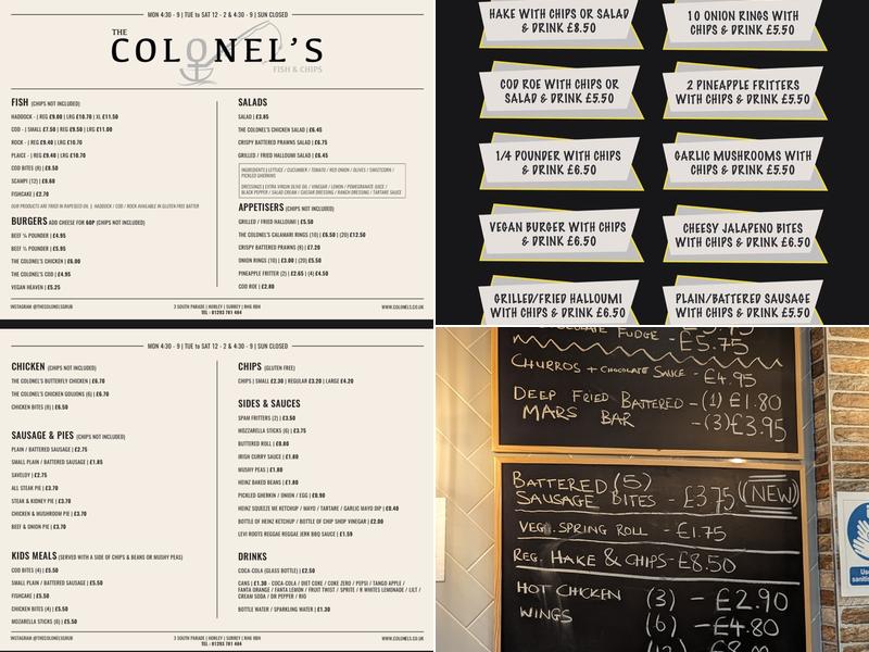The Colonel's Fish & Chips Menu