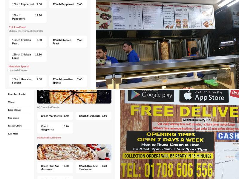 Essex Best Kebab Menu