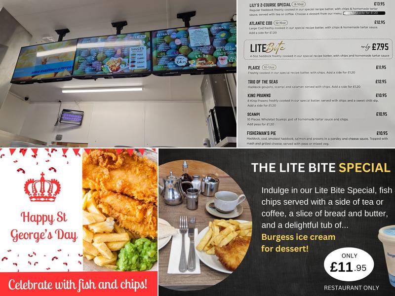 Lily's Fish and Chips Menu