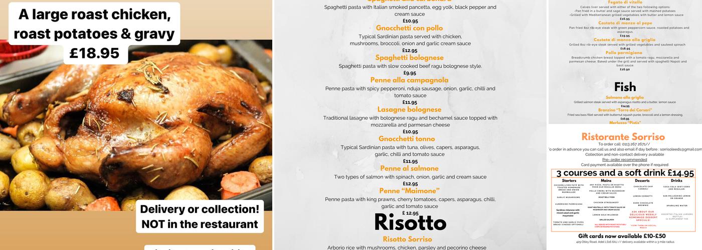 Ristorante Sorriso Menu