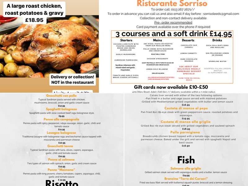 Ristorante Sorriso Menu