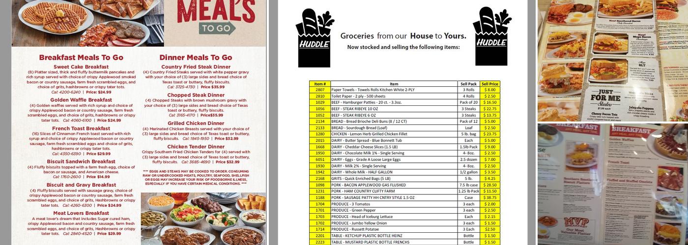Huddle House Menu
