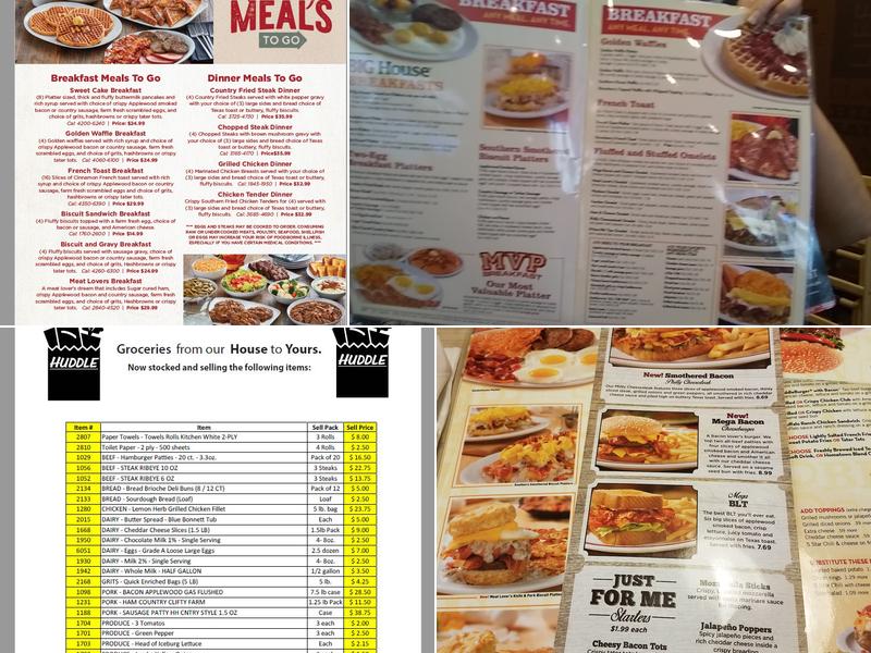 Huddle House Menu