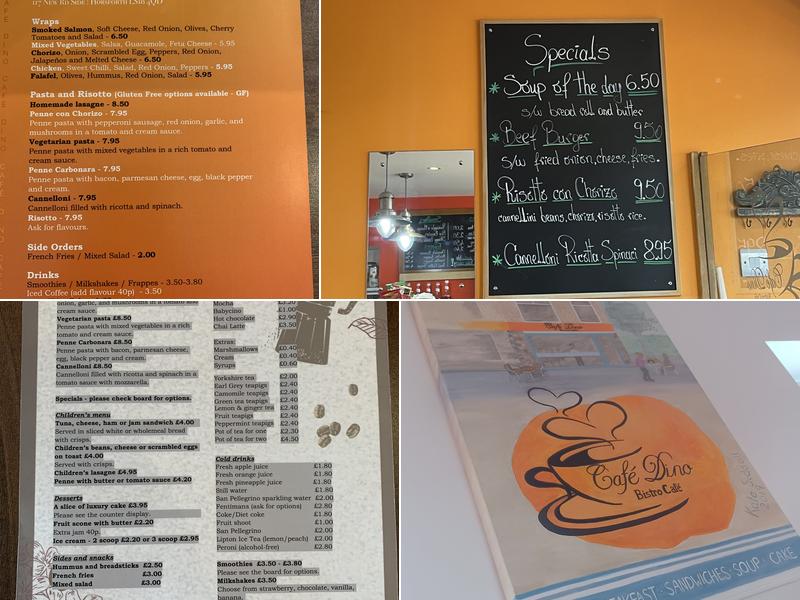 Cafe Dino Menu