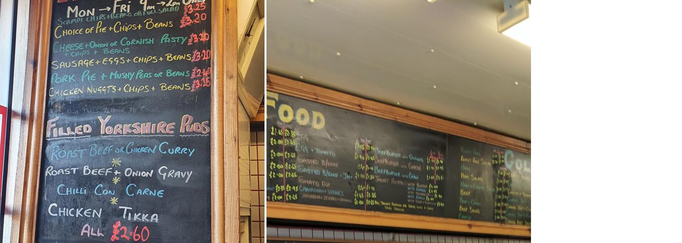 Woodside Stores Menu