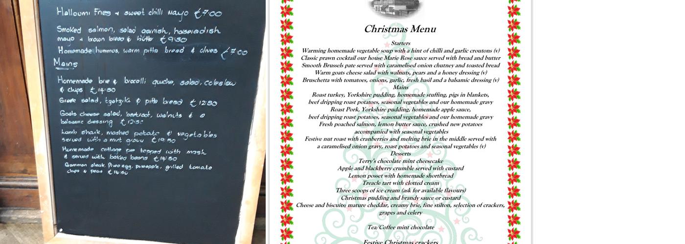 The Holmbush Inn Menu