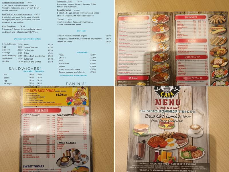 Station Cafe Horsham Menu