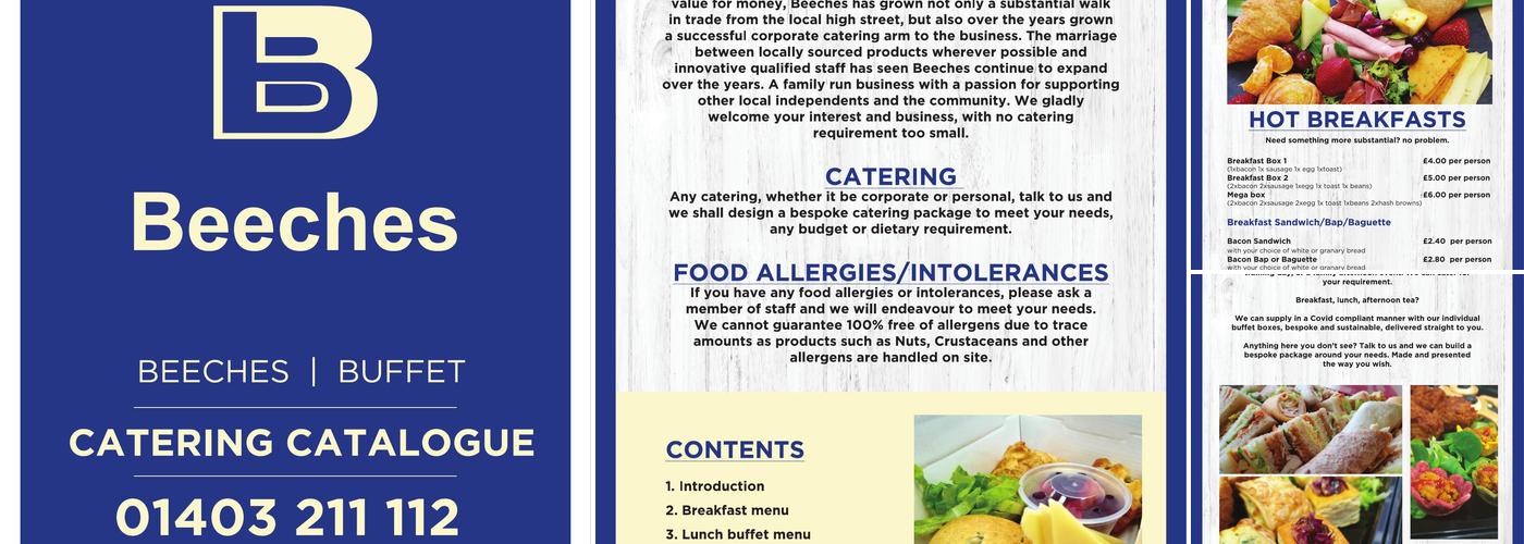 Beeches Buffet Menu