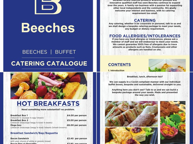 Beeches Buffet Menu