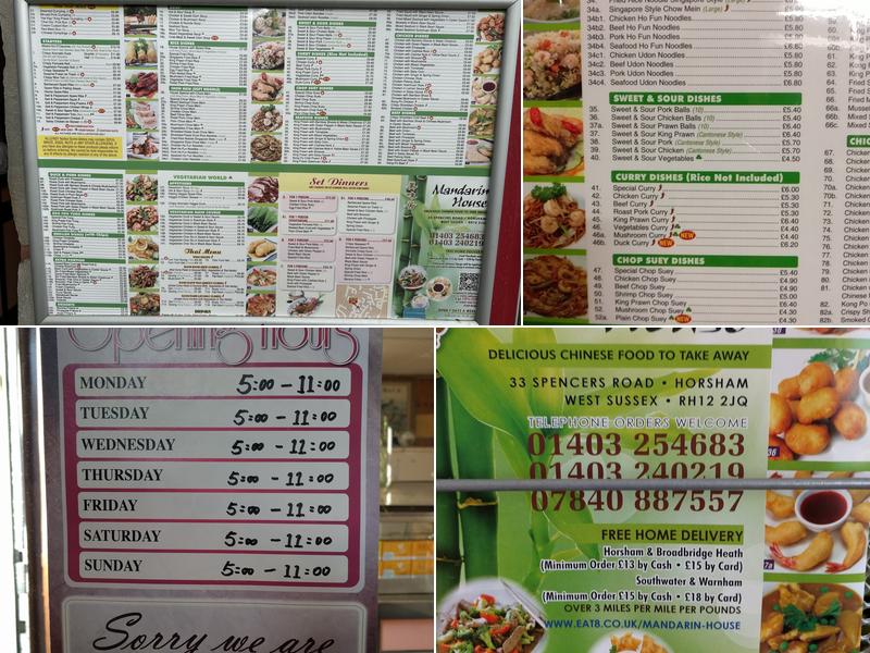 Mandarin House Menu