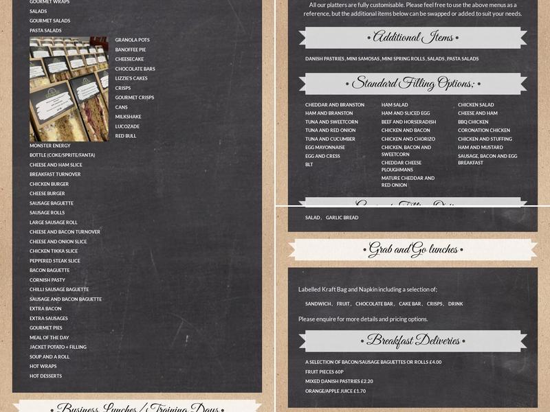 Cafe du Van Menu
