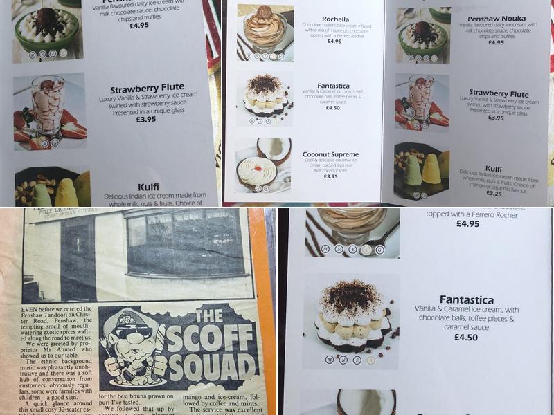 Penshaw Tandoori Menu