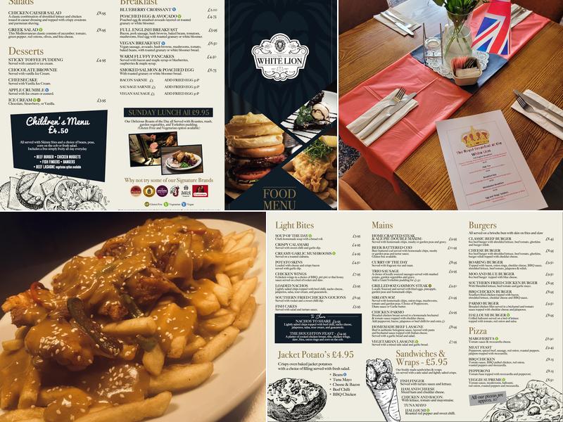 The White Lion Menu