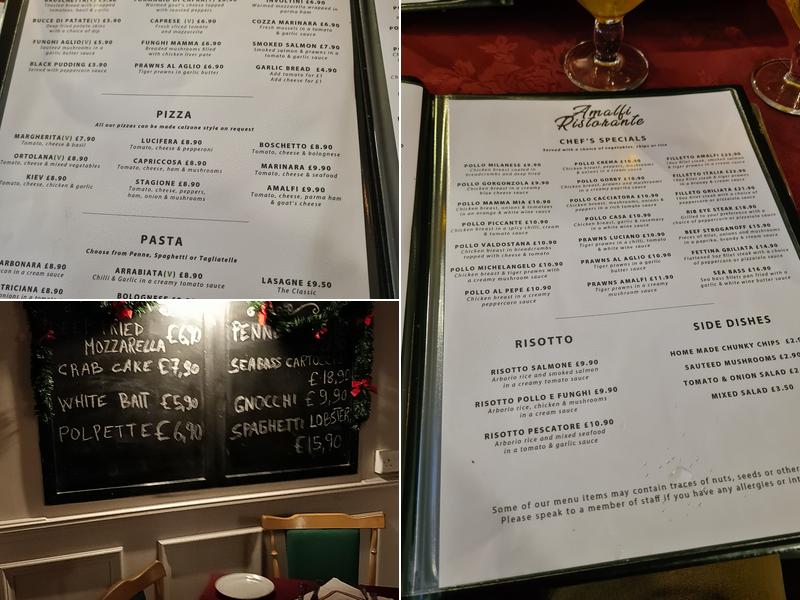 The Sun Inn Menu