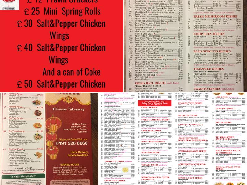 Canton Diner Chinese Takeaway Menu