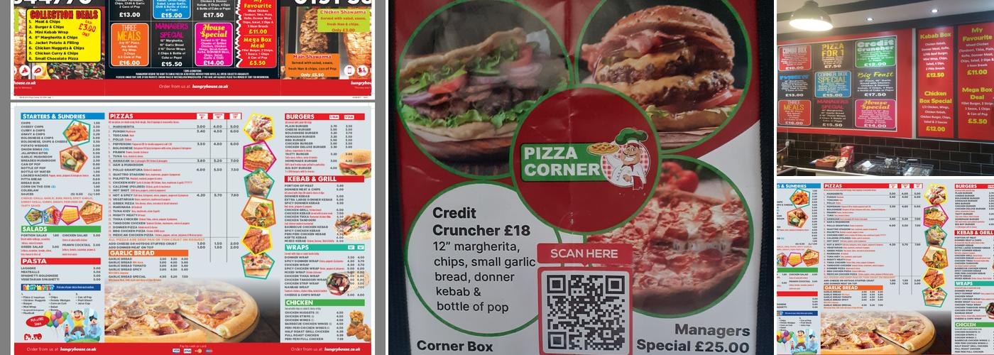 Pizza Corner Menu