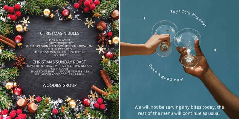 Woodies Wine Bar Menu