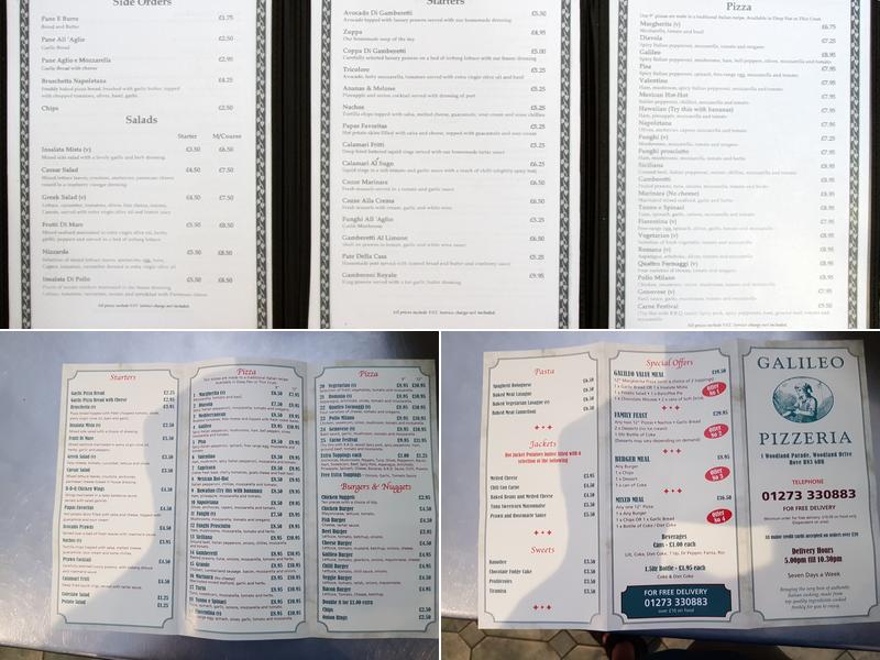 Galileo Restaurant Menu