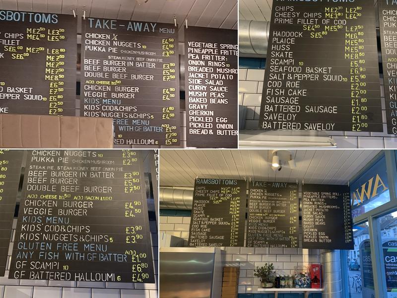 Ramsbottoms Fish & Chips Restaurant and Take Away Menu
