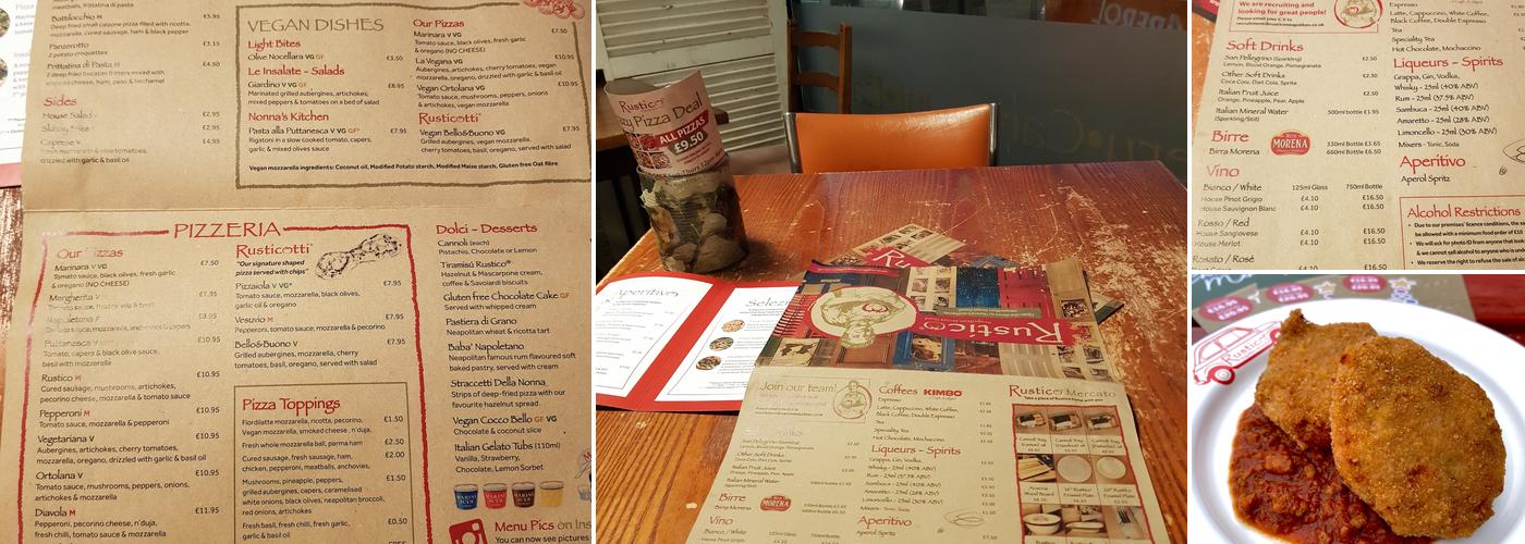 Rustico Neapolitan (Hove) Menu