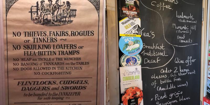 The Plasterers Arms Menu