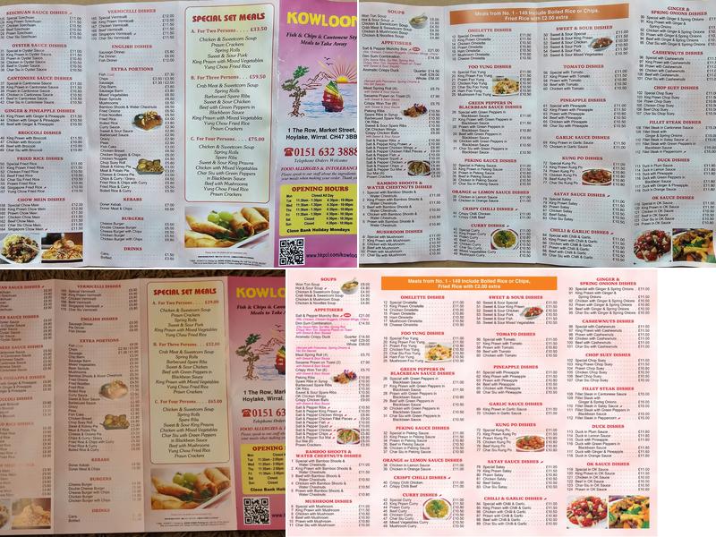 Kowloon Menu