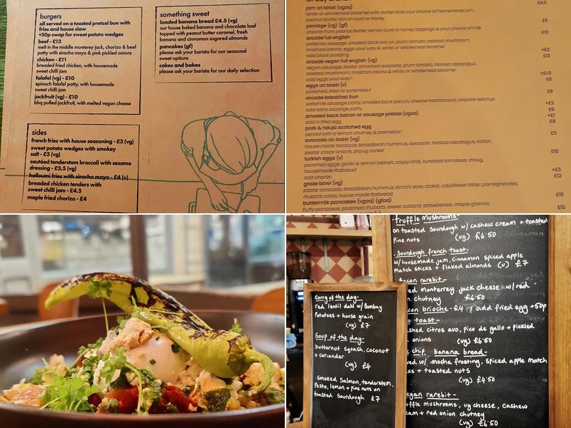 Arcade Coffee & Food Menu