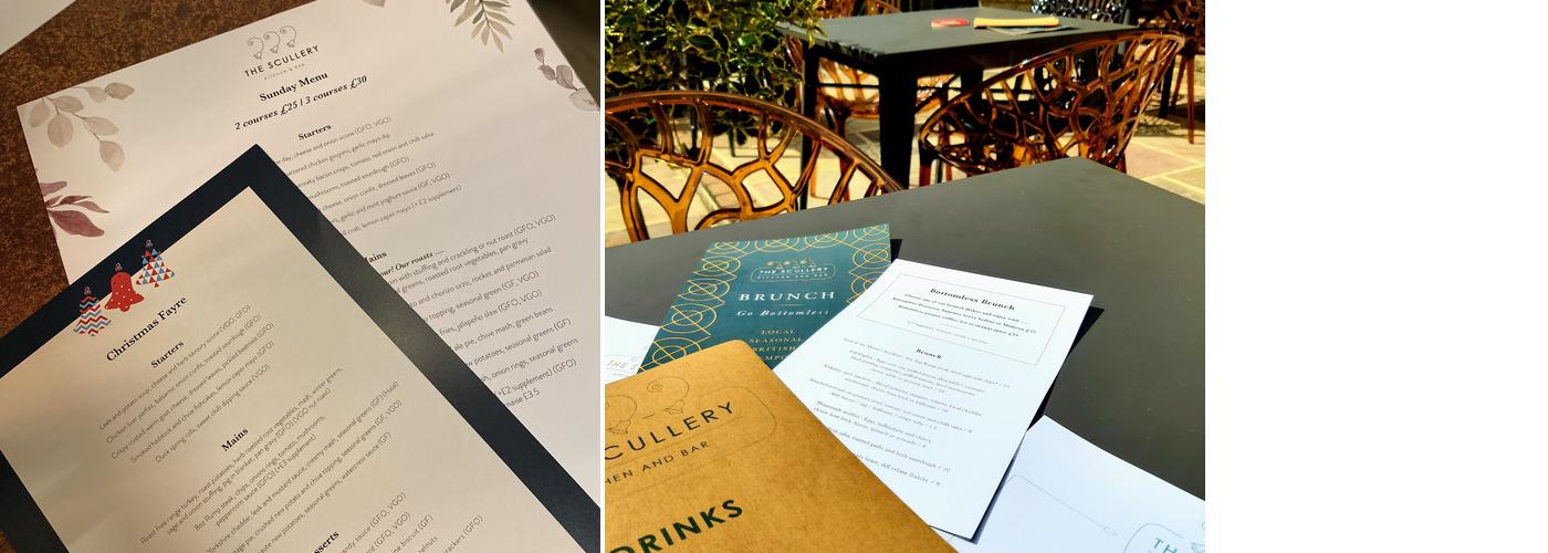 The Scullery Kitchen and Bar Menu