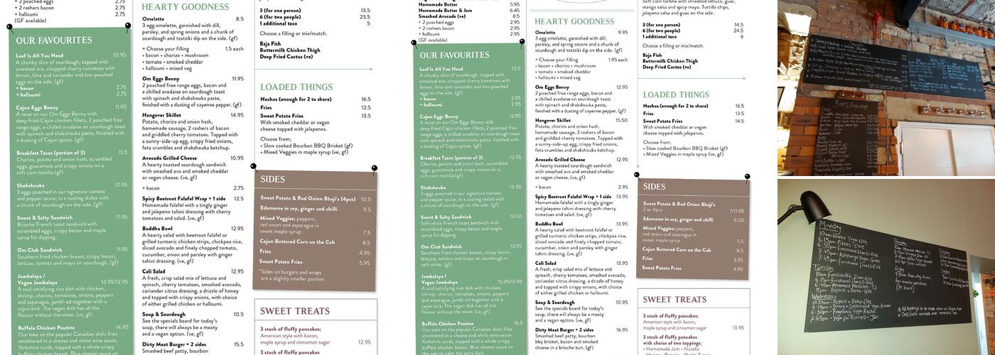 Om Is Where The Heart Is Menu