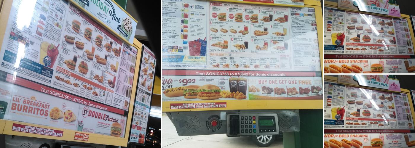 Sonic Drive-In Menu