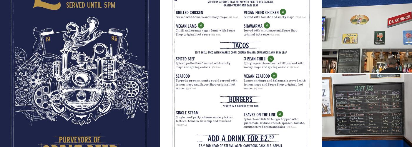 The Head Of Steam Menu