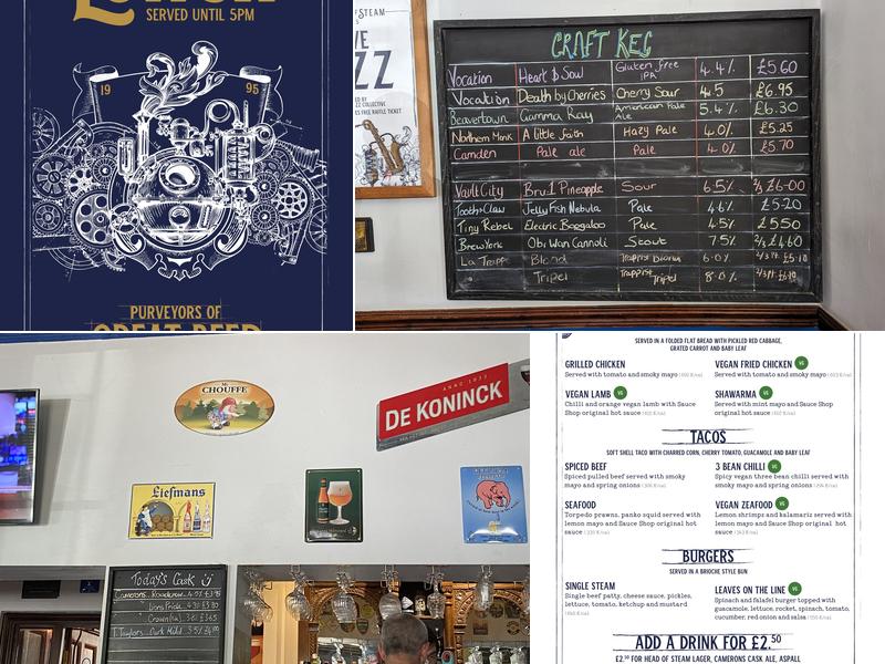 The Head Of Steam Menu