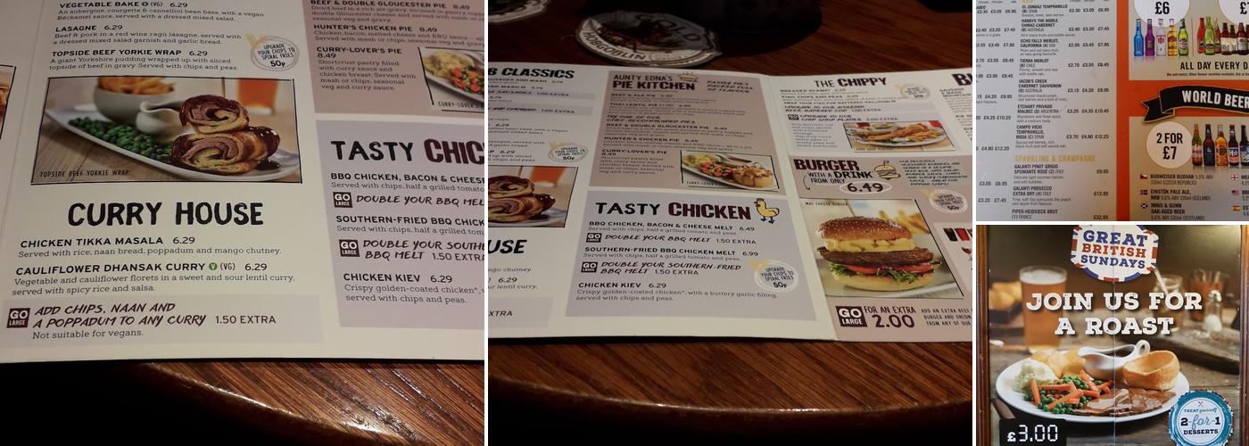 Crown Huddersfield Menu