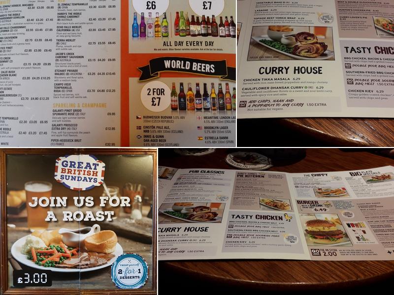 Crown Huddersfield Menu