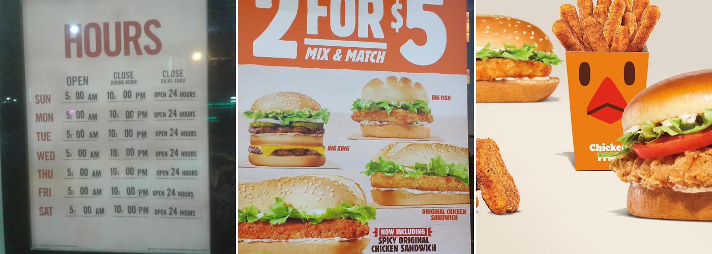 Burger King Menu