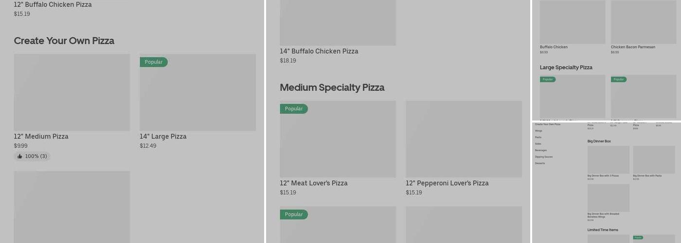 Pizza Hut Menu