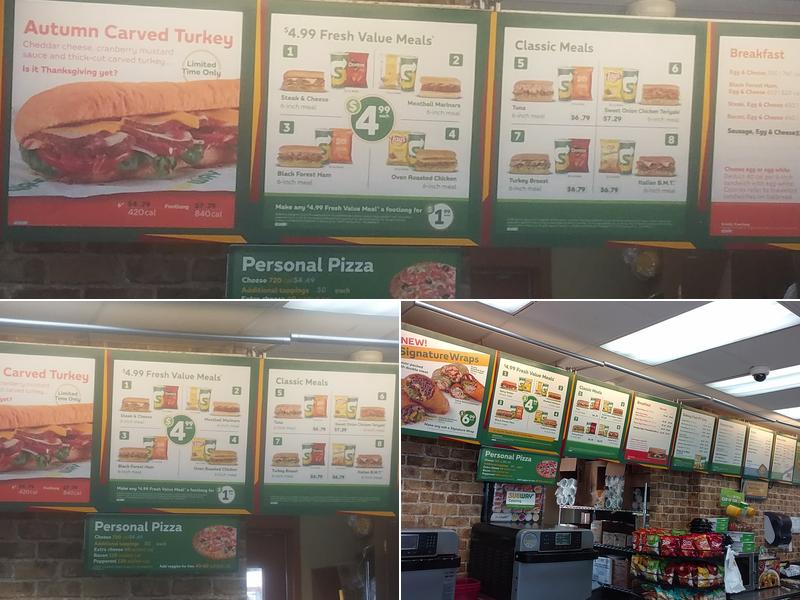 Subway Menu