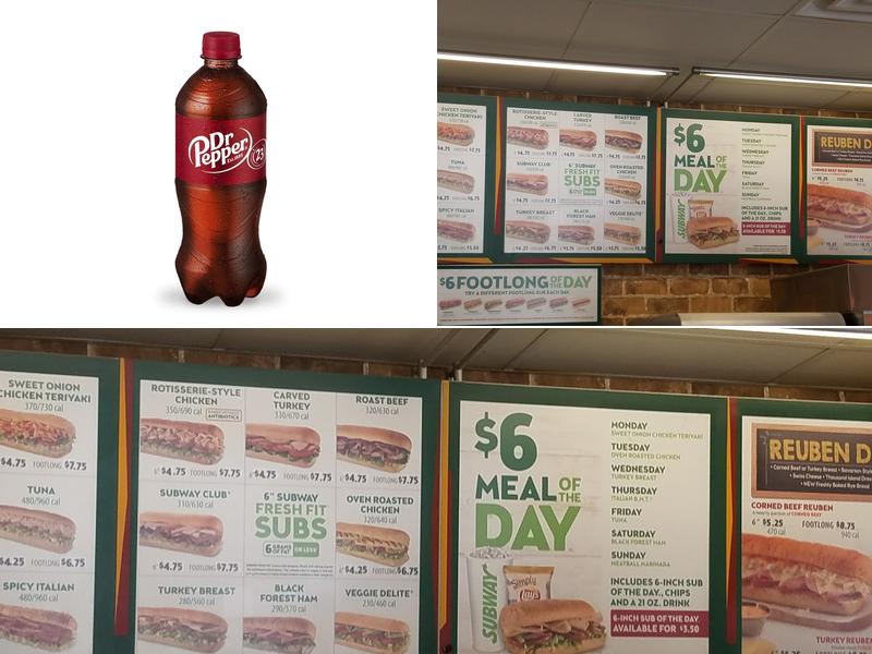 Subway Menu