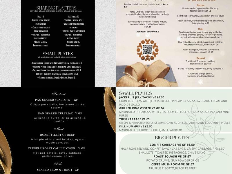 Landings 72 Menu