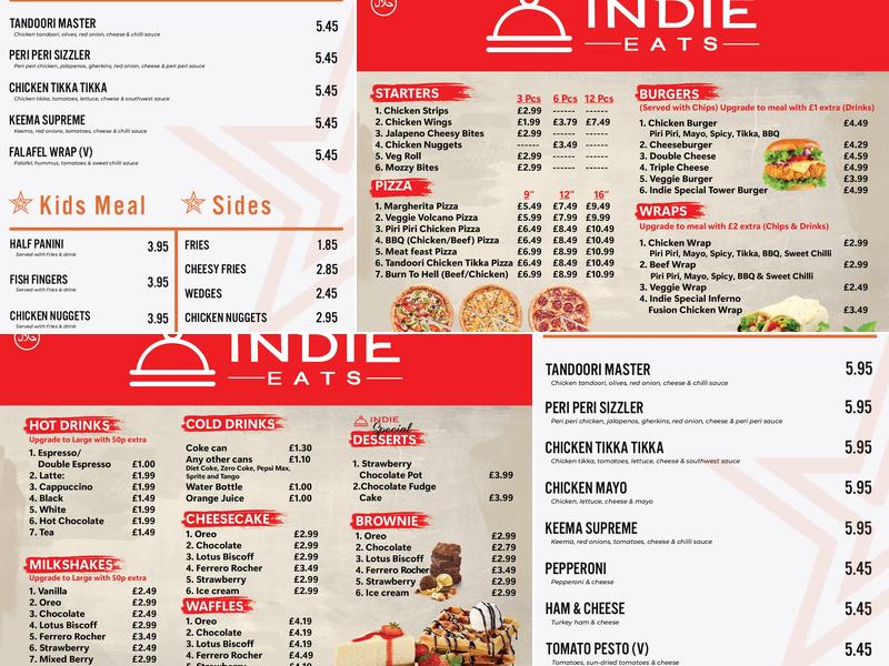 Indie Eats Menu