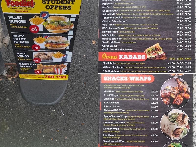 Huddersfield Takeaway Menu