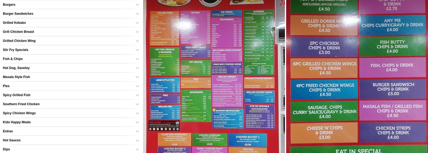 My Cod Fisheries & Grill Menu