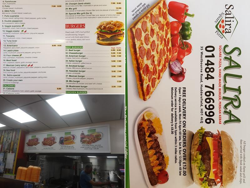 Salira square pizza Menu