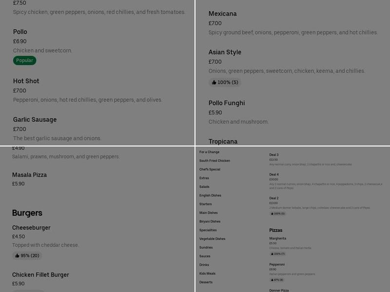 Woodhouse Top Taste Menu