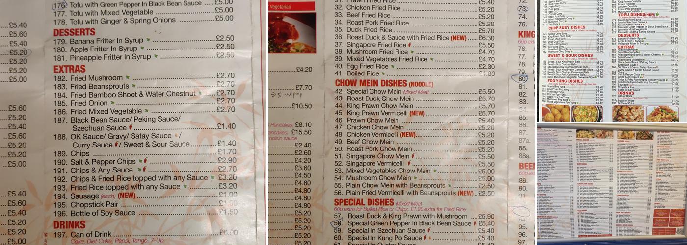 Tsuen Wan Chinese Takeaway Menu