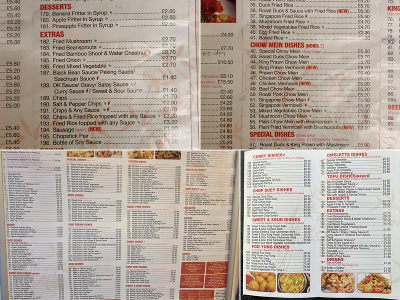 Tsuen Wan Chinese Takeaway Menu
