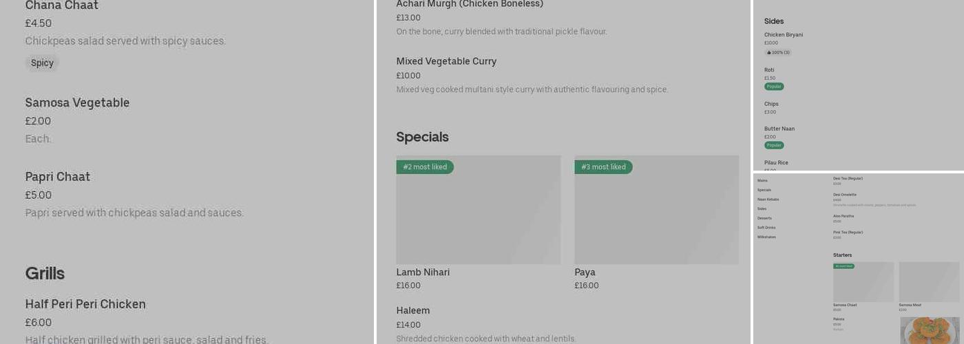 Multan's Street Food Menu